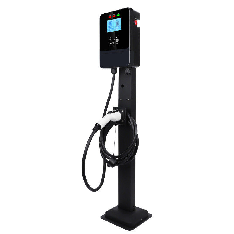 GBT 7kw একক বন্দুক 4.3-ইঞ্চি স্ক্রিন 220V ওয়াল ইভি চার্জার জরুরী বোতাম সহ